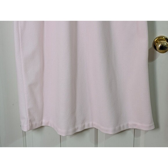 VTG Christian Dior Soft Fleece Robe Nightgown Sz 12 Pink Button Front Smocked - Picture 11 of 14